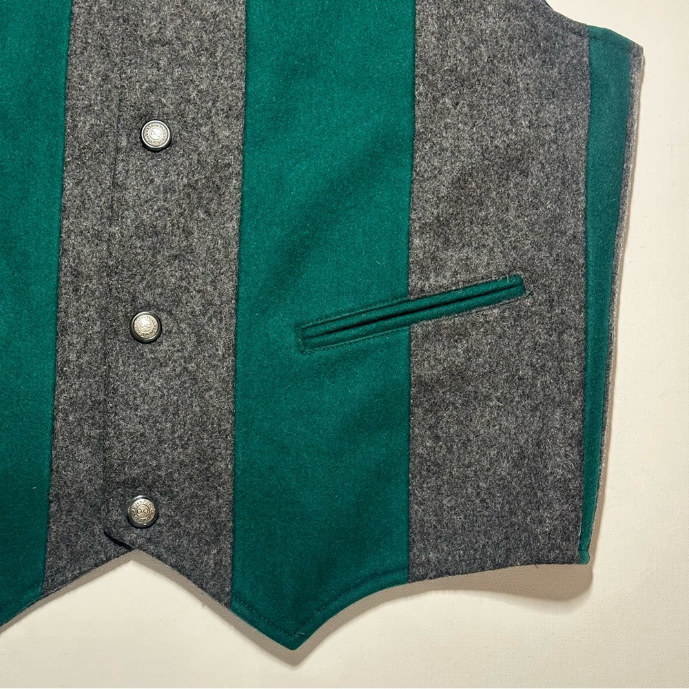 Eden Park Wool-Blend Heritage Kick-Off 1987 Button Up Vest Waistcoat, Mens Large - Picture 5 of 12